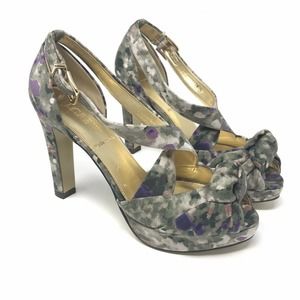 NWOB J Crew 6 Love-Me-Knot Printed Platform Heels